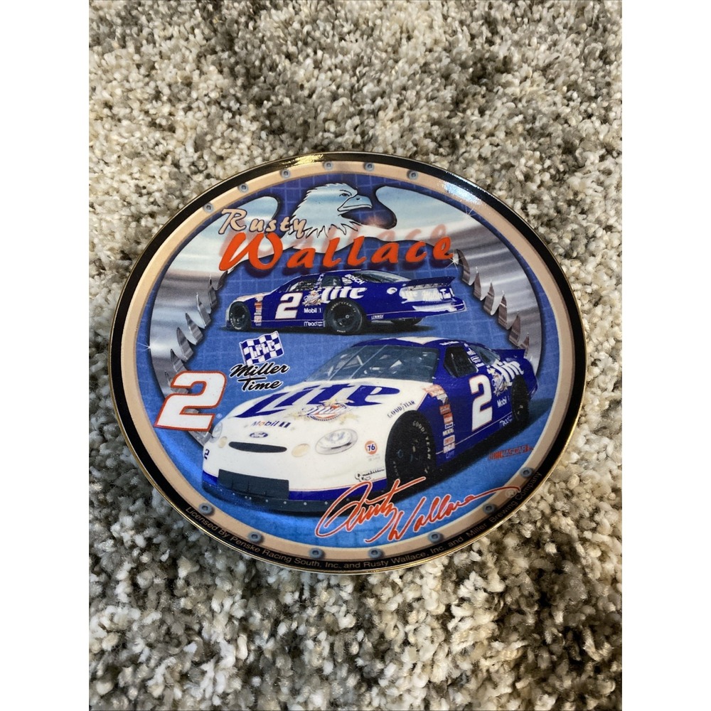 Rusty‎ Wallace Miller Lite #2 NASCAR Hunter Manufacturing Commemorative Plate